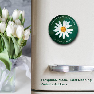 Imán La inocencia descubierta: educación redonda floral