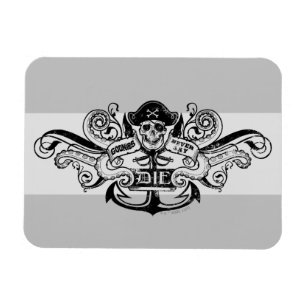 Imán La insignia de los piratas "Nunca digas morir"