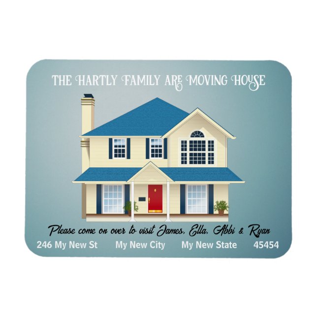 Imán La Invitación móvil personalizada, simple y limpia (Horizontal)