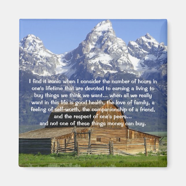 Imán La ironía de la vida inspiradora (Frente)