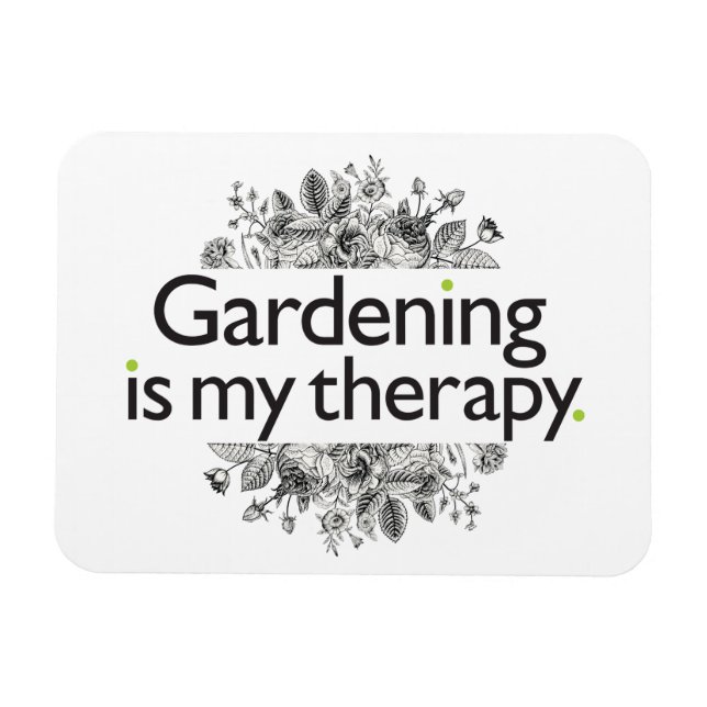 Imán La jardinería es mi terapia (Horizontal)