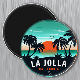Imán La Jolla San Diego Ca Retro Sunset Souvenir años 6