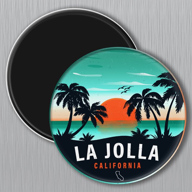 Imán La Jolla San Diego Ca Retro Sunset Souvenir años 6 (Subido por el creador)