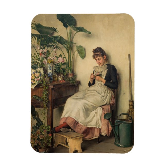 Imán La joven florista (por Carl Zewy) (Vertical)
