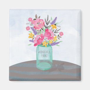Imán La joya del día de la madre con flores