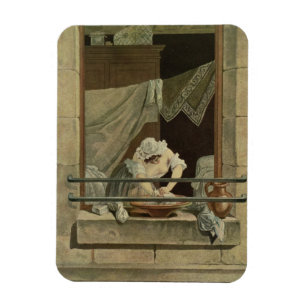 Imán La lavandera, grabada por J. Laurent Julien (c1