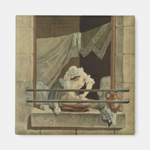 Imán La lavandera, grabada por J. Laurent Julien (c1