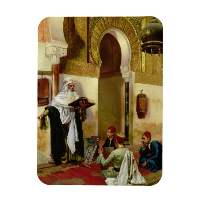 Imán La lección (aceite sobre lienzo) (Vertical)