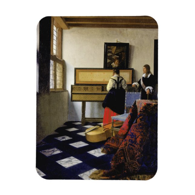 Imán La lección de música de Johannes Vermeer (Vertical)