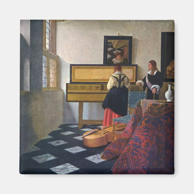 Imán La lección de música de Johannes Vermeer (circa166 (Frente)