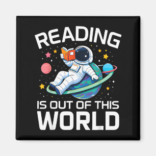 Imán La lectura es astronauta espacial fuera de este mu