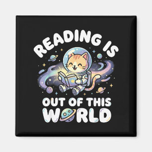 Imán La lectura es divertida fuera de este mundo, libro