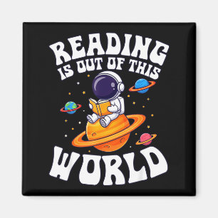 Imán La lectura es fuera de este mundo astronauta libro