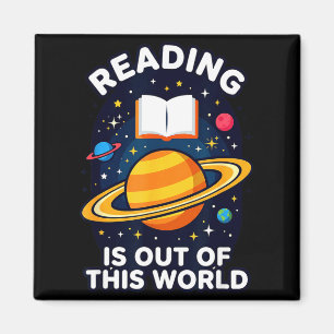 Imán La lectura es un astronauta espacial fuera de este