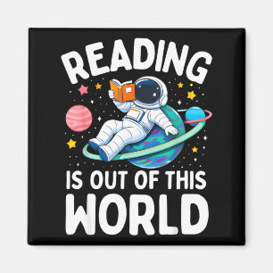Imán La lectura es un astronauta espacial fuera de este