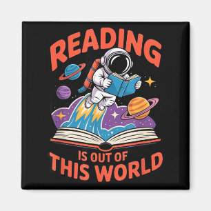Imán La lectura es un libro de espacio de astronauta fu