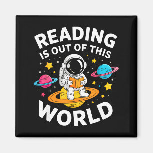 Imán La lectura es un libro de espacio de astronauta fu