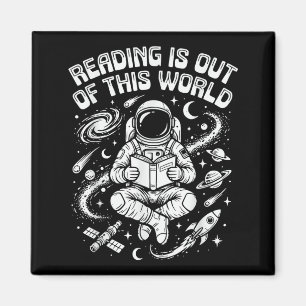 Imán La lectura es un libro divertido fuera de este mun