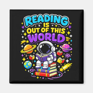 Imán La lectura está fuera de este mundo libros de astr