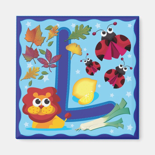 Imán La letra L (Frente)