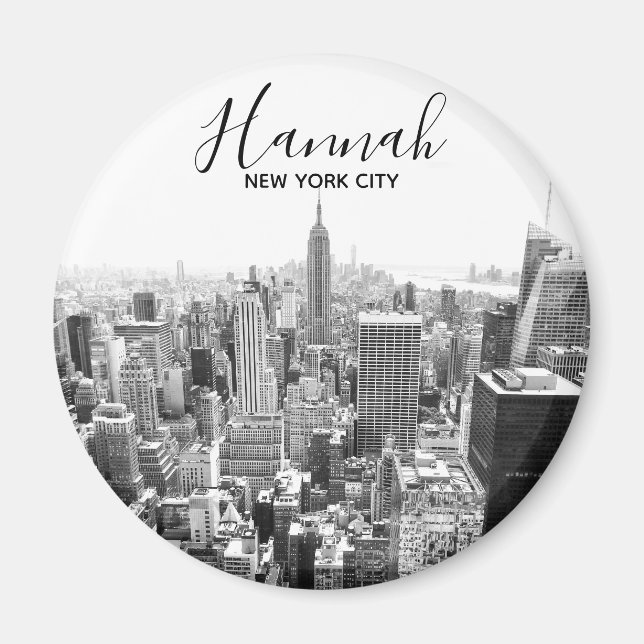 Imán La línea aérea de Nueva York personalizada (Frente)