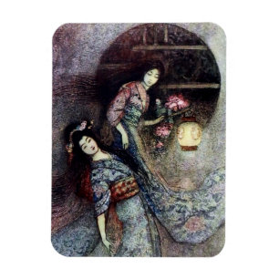 Imán “La linterna de peonía” de Warwick Goble