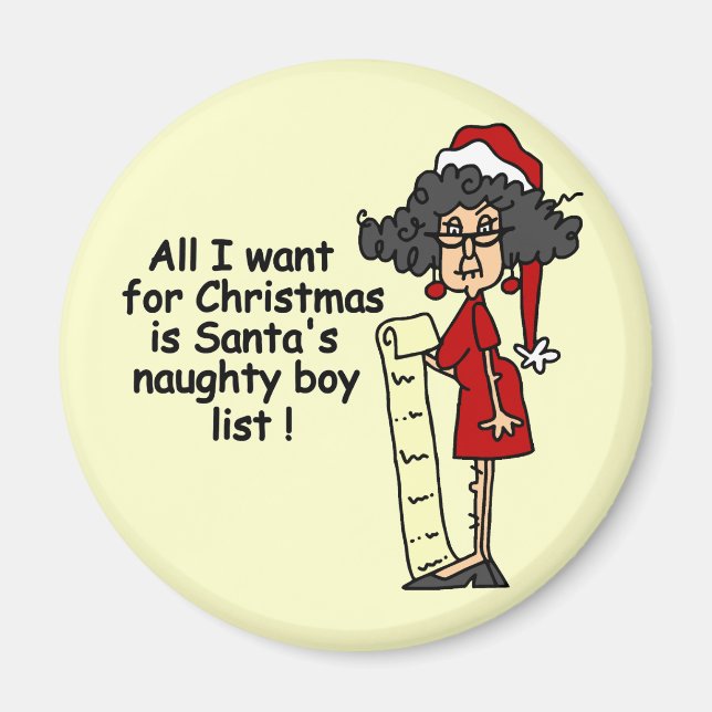 Imán La lista de chicos traviesos de Santa (Frente)