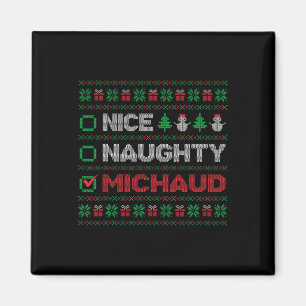 Imán La lista de Navidades de Nice Naughty MICHAUD es f