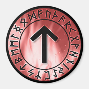 Imán La Llama Corre, Rojo [17. Tiwaz] Magnet