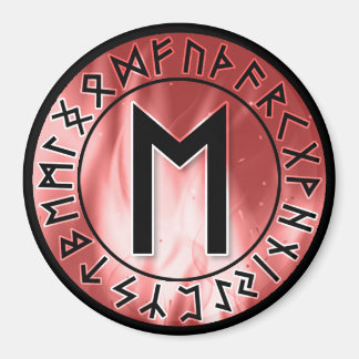 Imán La Llama Corre, Rojo [19. Ehwaz] Magnet