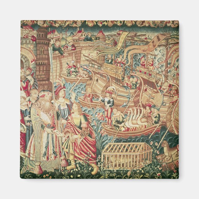 Imán La llegada de Vasco da Gama en Calcuta (Frente)