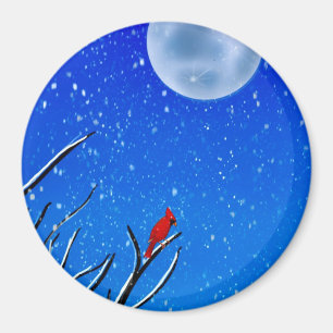 Imán La luna y el cardenal