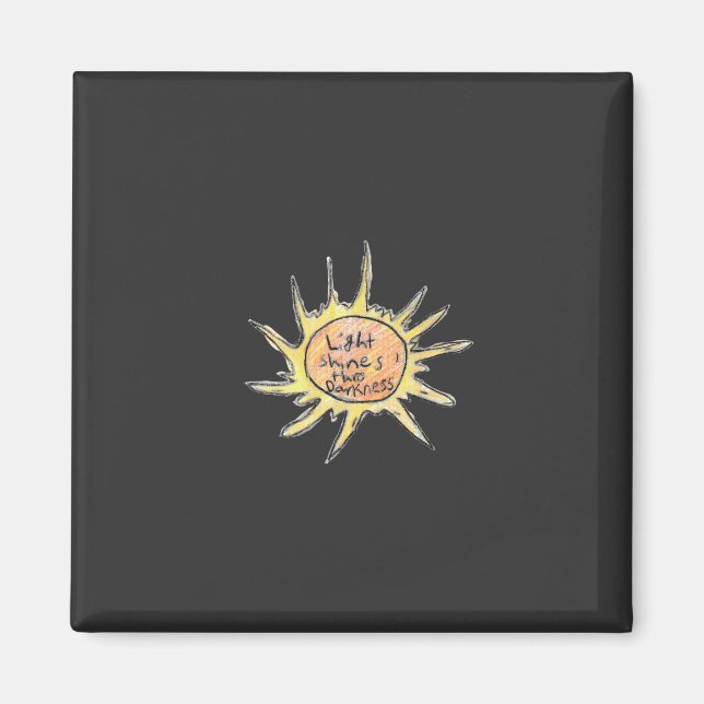 Imán La luz brilla a través de la oscuridad (Frente)