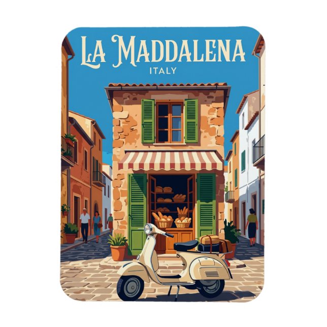 Imán La Maddalena Town Italia (Vertical)