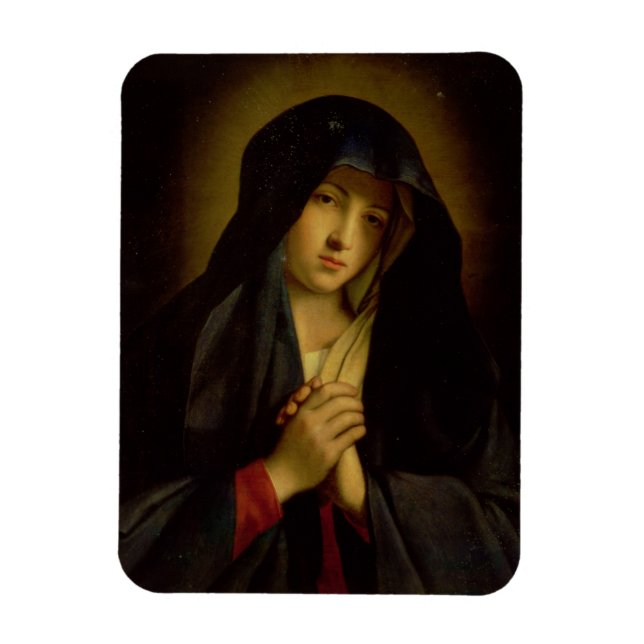 Imán La Madonna de Tristeza (aceite de lona) (Vertical)