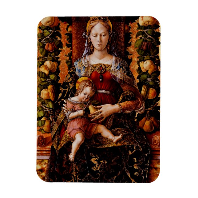 Imán La Madonna della Candeletta de Carlo Crivelli (Vertical)