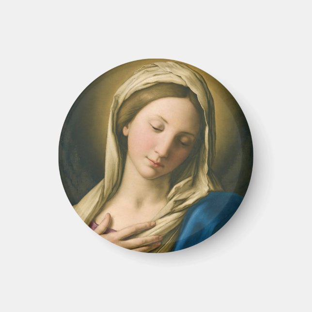 Imán La Madonna En La Oración (Frente)