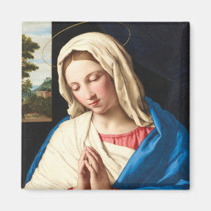 Imán La Madonna en la oración, un paisaje más allá