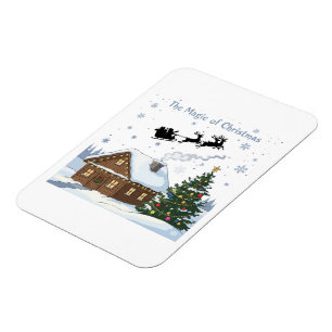 Imán La Magia de la Navidad   El Trineo de Santa y Cozy