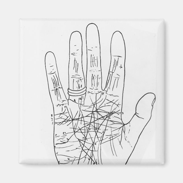 Imán La mano del modelo (Frente)