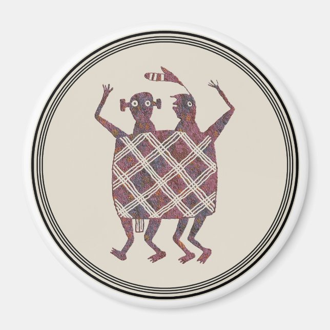 Imán La manta del Boda, el diseño de la cerámica de las (Frente)