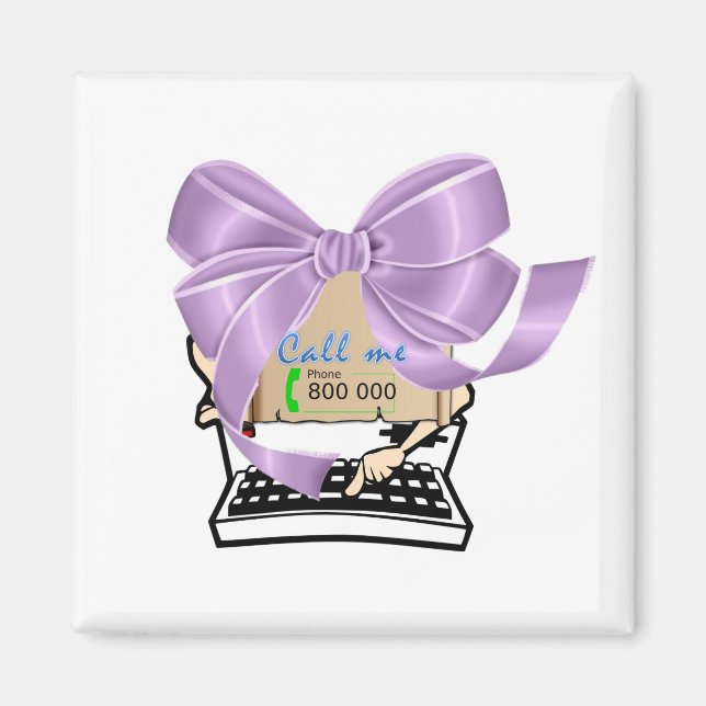 Imán La máquina de escribir me llama imanes (Frente)