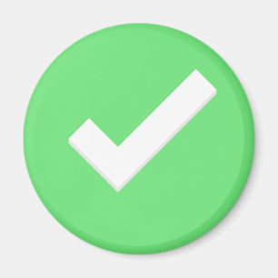 Imán La marca de verificación verde escribe símbolo