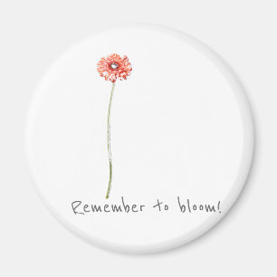 Imán La margarita de la Gerbera roja pálida recuerda el