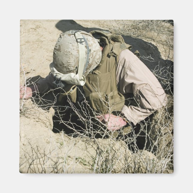 Imán La marina estadounidense salta por un agujero (Frente)