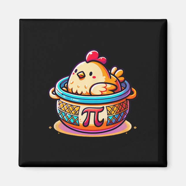 Imán La matemática del Día Pi del Pollo Pot Pi (Frente)