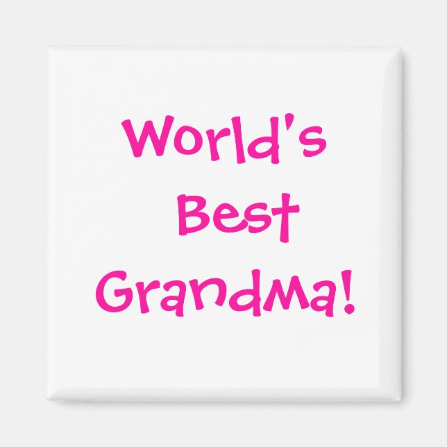 Imán ¡La mejor abuela del mundo! (Frente)