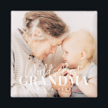 Imán La mejor abuela del mundo desde la fotografía de M<br><div class="desc">Este diseño simple y moderno se compone de tipografía de la cadena y cursiva y añade una foto personalizado</div>