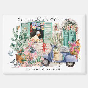 Imán La Mejor Abuela del Mundo Personalizado