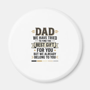 Imán La mejor camiseta de vector vintage para papá pert